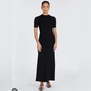 DISSH Donna black sleeve midi dress